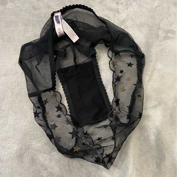 New! Victoria's Secret The Lacie Black Sheer Mesh Cheeky Panty 10392 - Picture 7 of 9